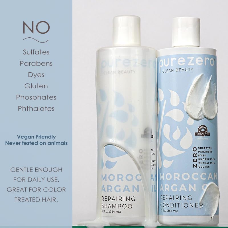 Purezero conditioner texture being poured demonstrating creamy hydration and smoothing