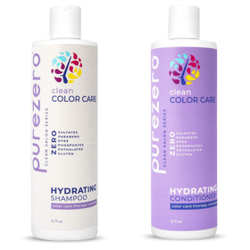 Purezero front packaging showing duo set and clear benefit of color protection