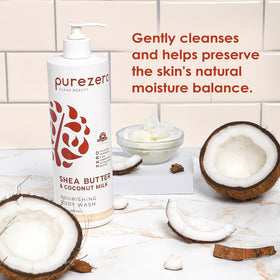 Purezero in-shower use demonstrating gentle cleansing and comfort