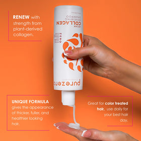 Purezero label ingredients detail showing plant collagen and clean formulation