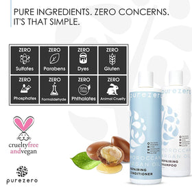 Purezero shampoo lather in hand demonstrating gentle cleansing action