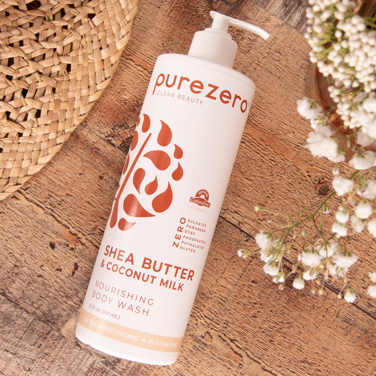 Purezero bottle beside common objects to show 20oz size and value