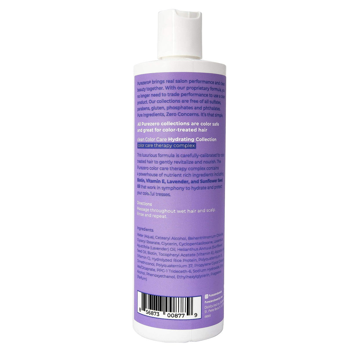 Purezero size scale comparison indicating bottle volume and travel-friendly benefit