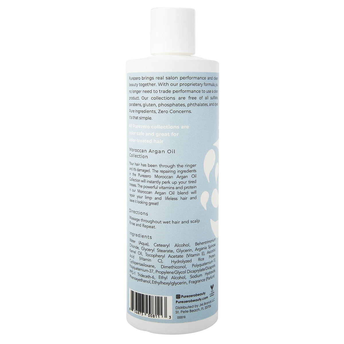 Purezero size scale next to hand showing travel-friendly bottle dimensions