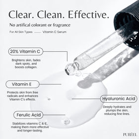 Purify dropper closeup dispensing a clear drop demonstrating precise application