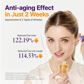 PURITO bi-phase bottle after shaking displaying activated retinal capsules