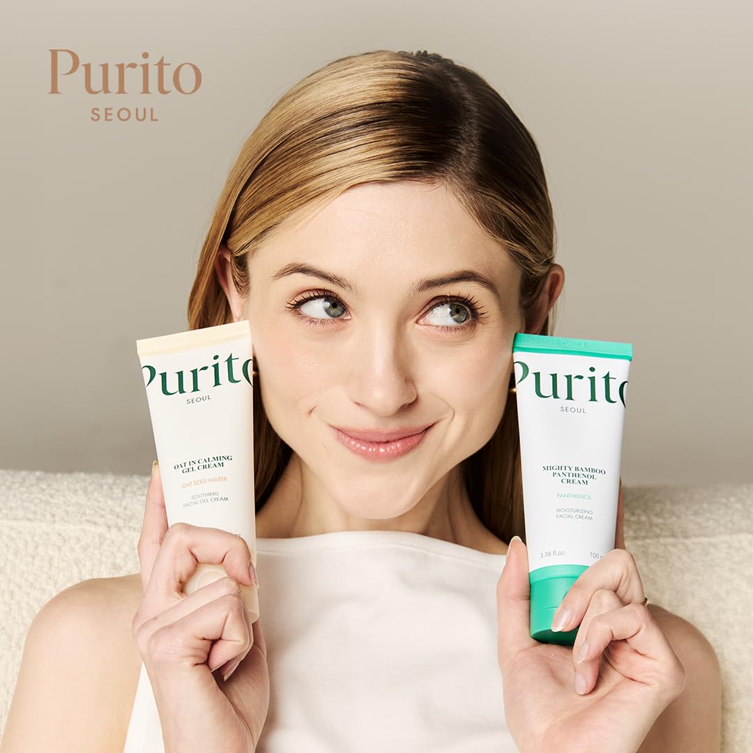 PURITO oat seed water visual representing core soothing ingredient and calming effect