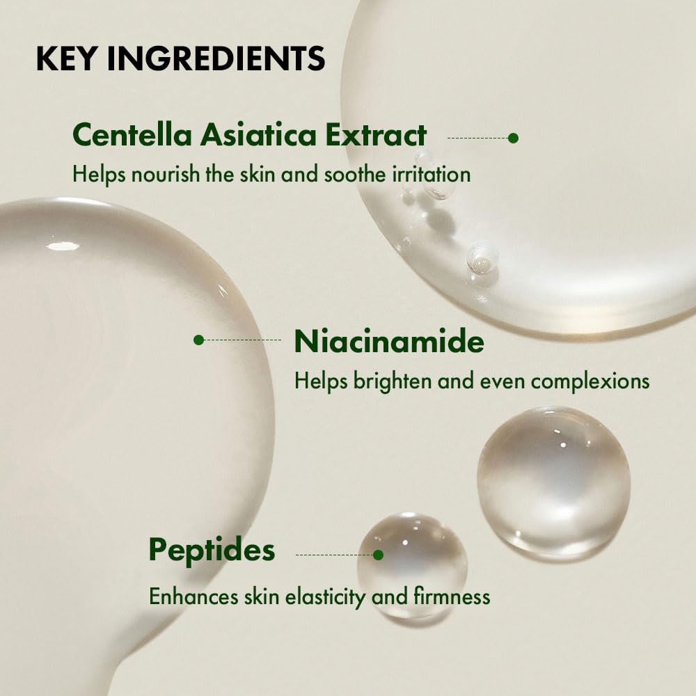 PURITO serum spread on skin highlighting quick absorption benefits