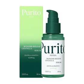 PURITO front packaging showing 60ml bottle, clear calming benefit