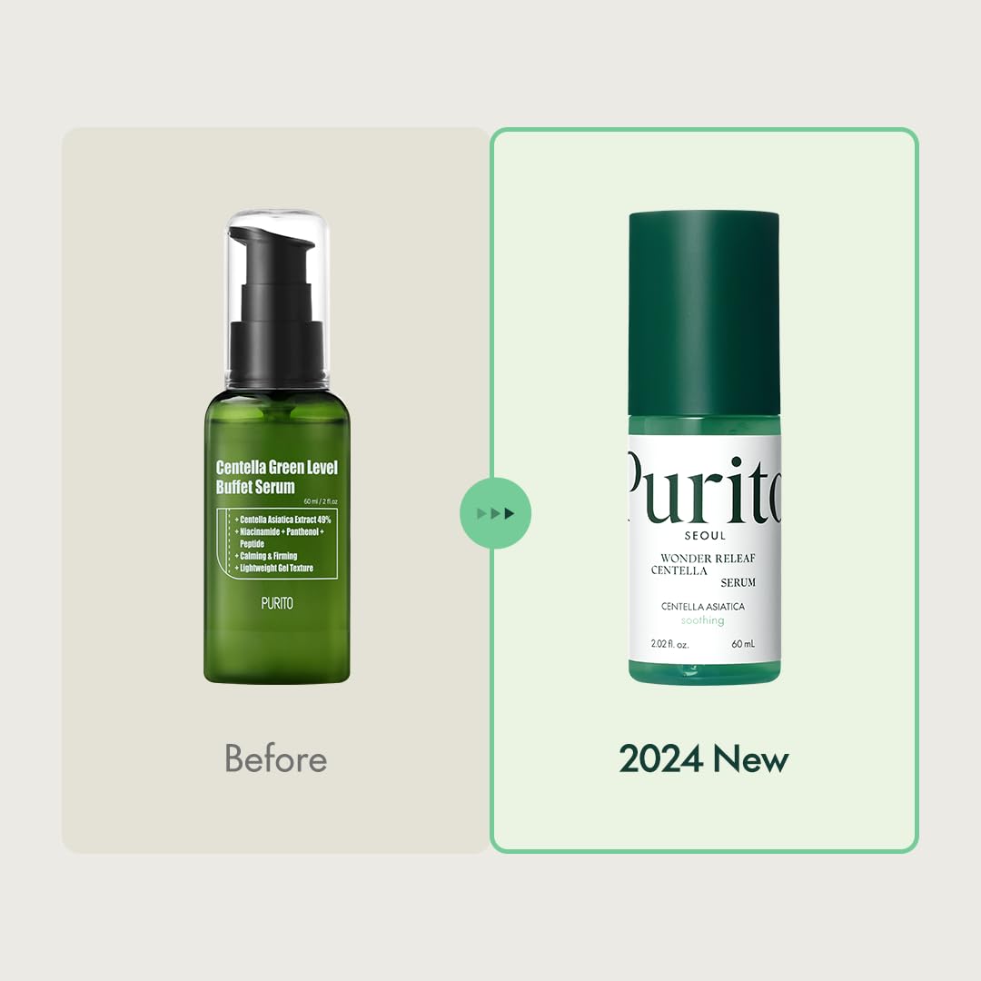 PURITO serum texture droplet on fingertip, quick-absorbing benefit