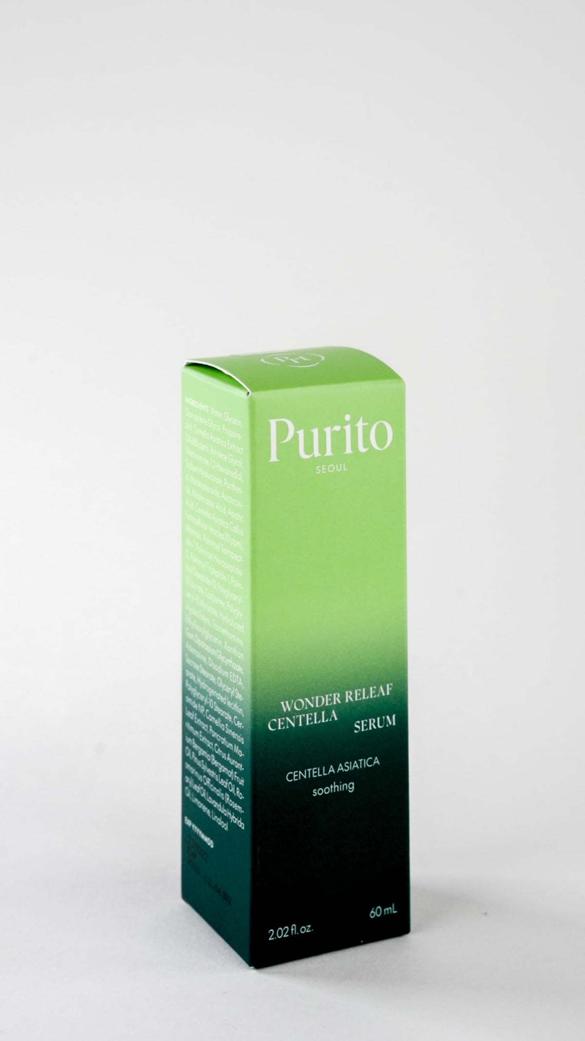 PURITO spread of serum on skin, lightweight hydration benefit