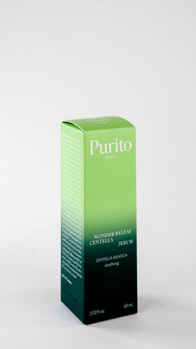 PURITO spread of serum on skin, lightweight hydration benefit