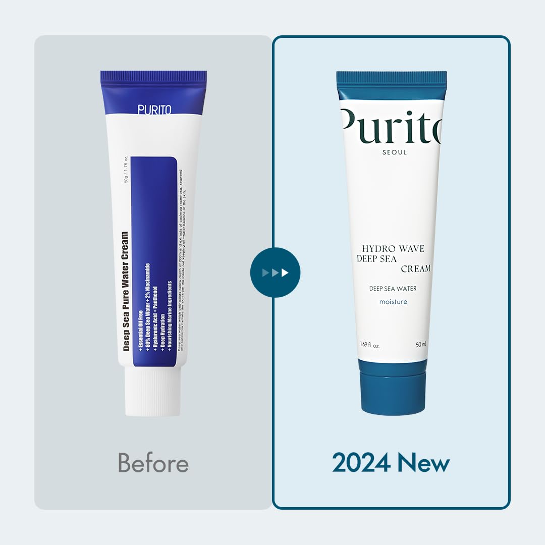 PURITO texture closeup showing gel-to-satin cream for lightweight hydration benefit