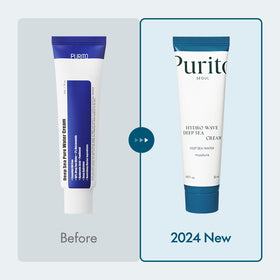PURITO texture closeup showing gel-to-satin cream for lightweight hydration benefit