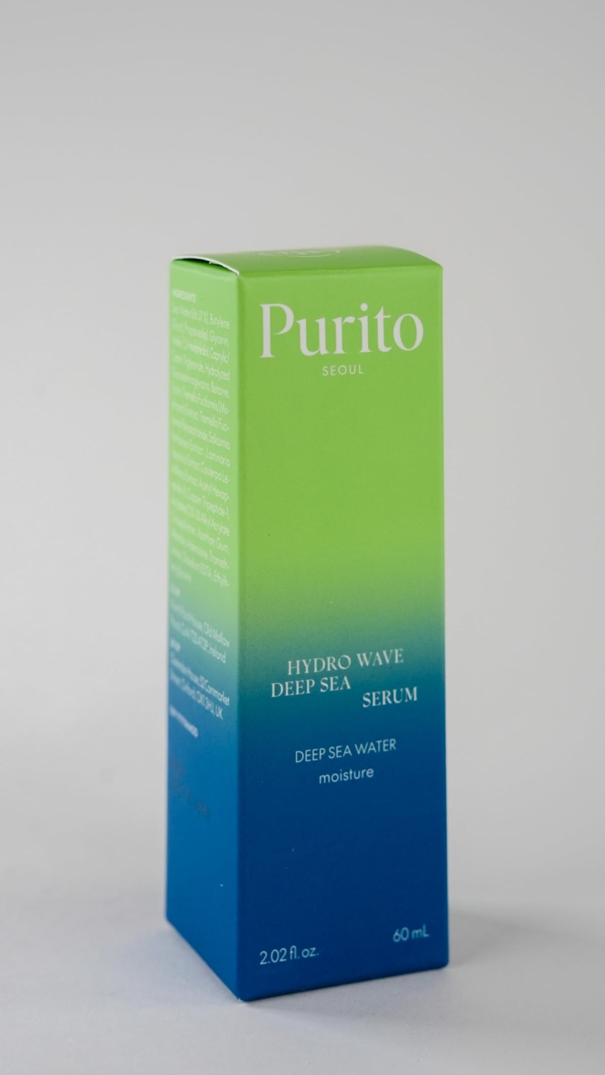 PURITO hydration skin closeup demonstrating plumping effect and smoother surface appearance
