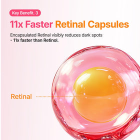 PURITO illustration of encapsulated retinal capsules showing controlled-release benefit