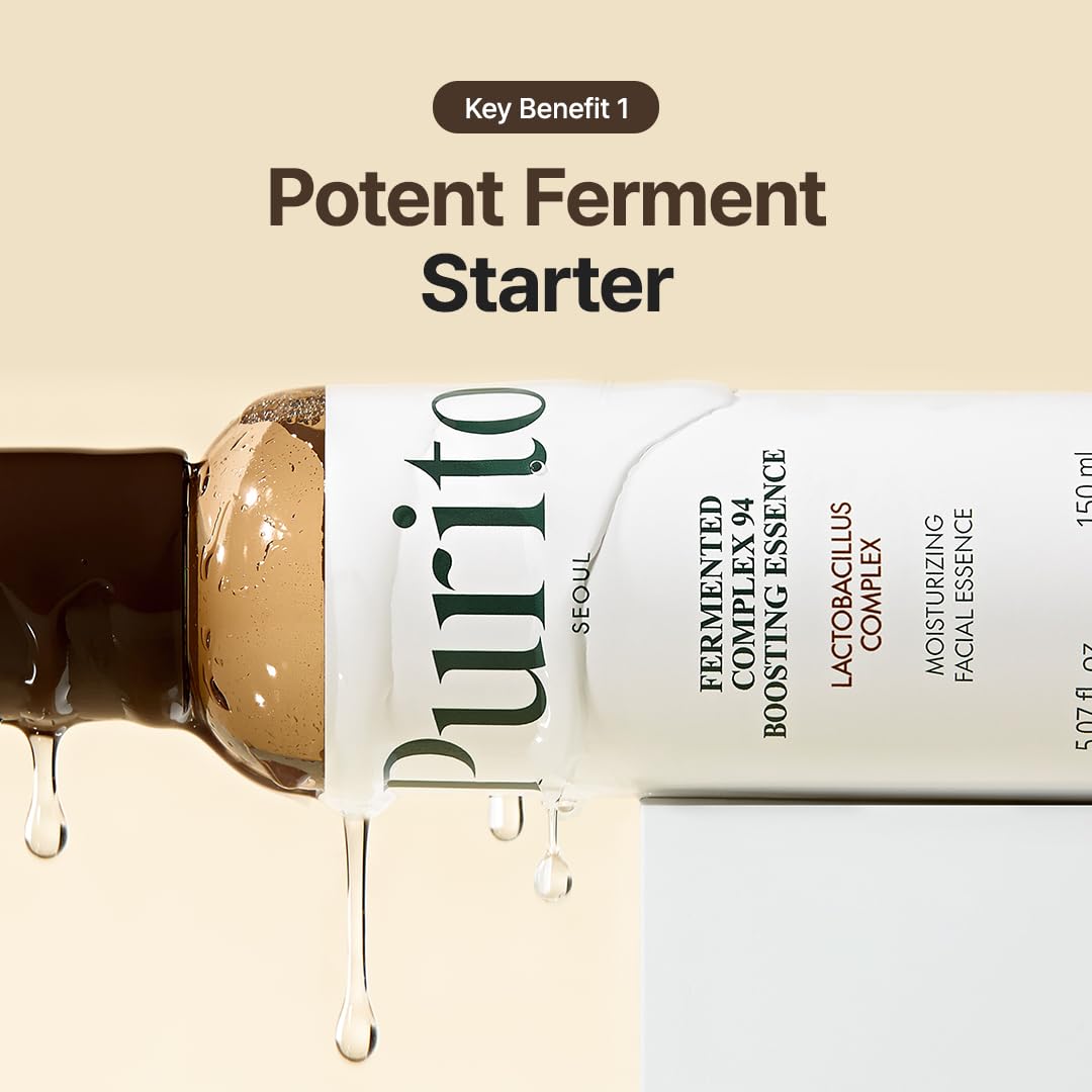 PURITO droplet on skin showing fast penetration and plumping benefit