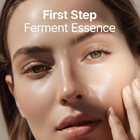 PURITO pouring essence into hand demonstrating lightweight hydration benefit