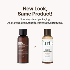 PURITO dispensing watery texture from bottle for quick absorption benefit