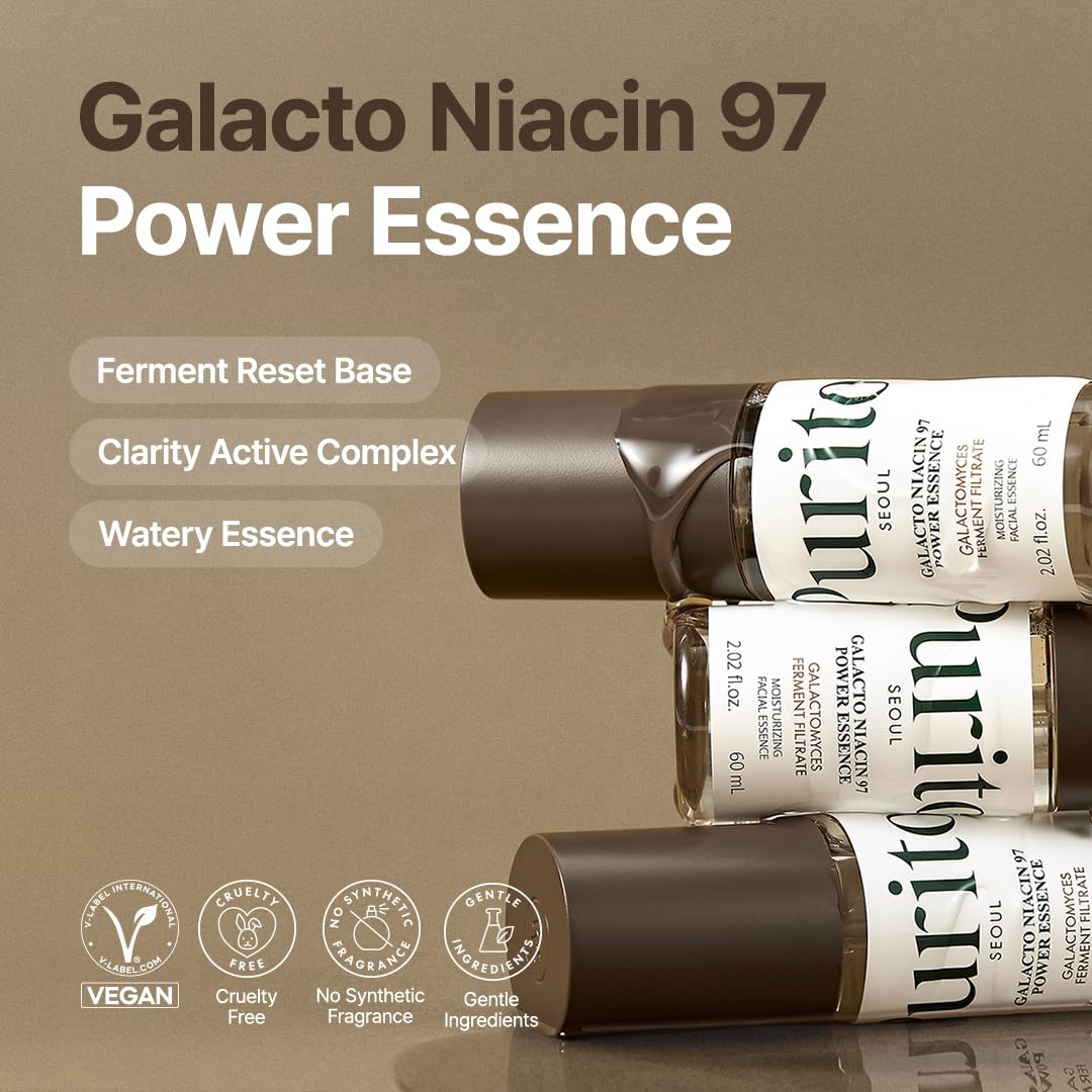 PURITO ingredient label detail highlighting galactomyces and niacinamide benefits
