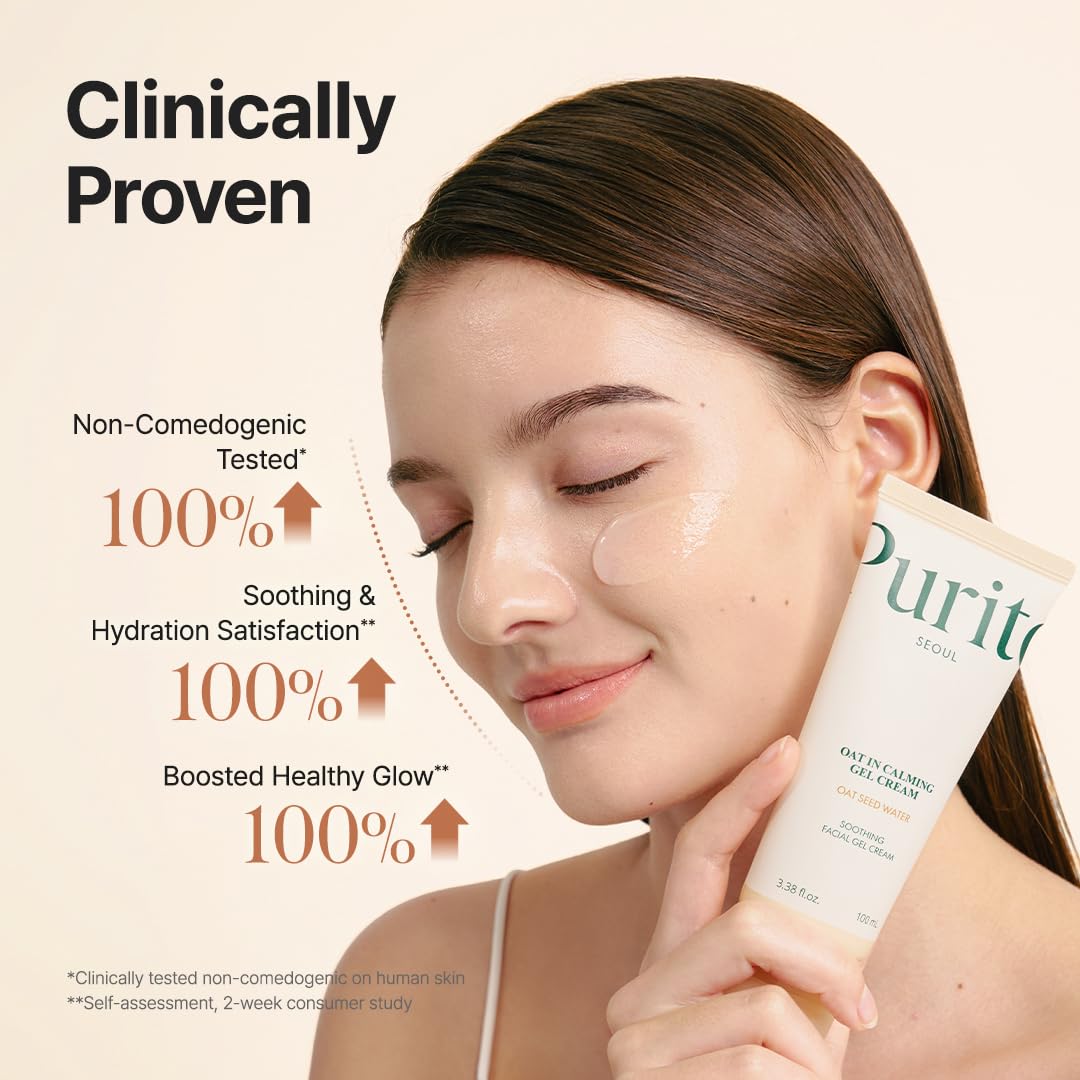 PURITO open jar showing smooth gel-cream to soothe redness and hydrate