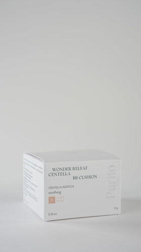 PURITO compact inside a handbag in lifestyle setting, convenient touch-up benefit