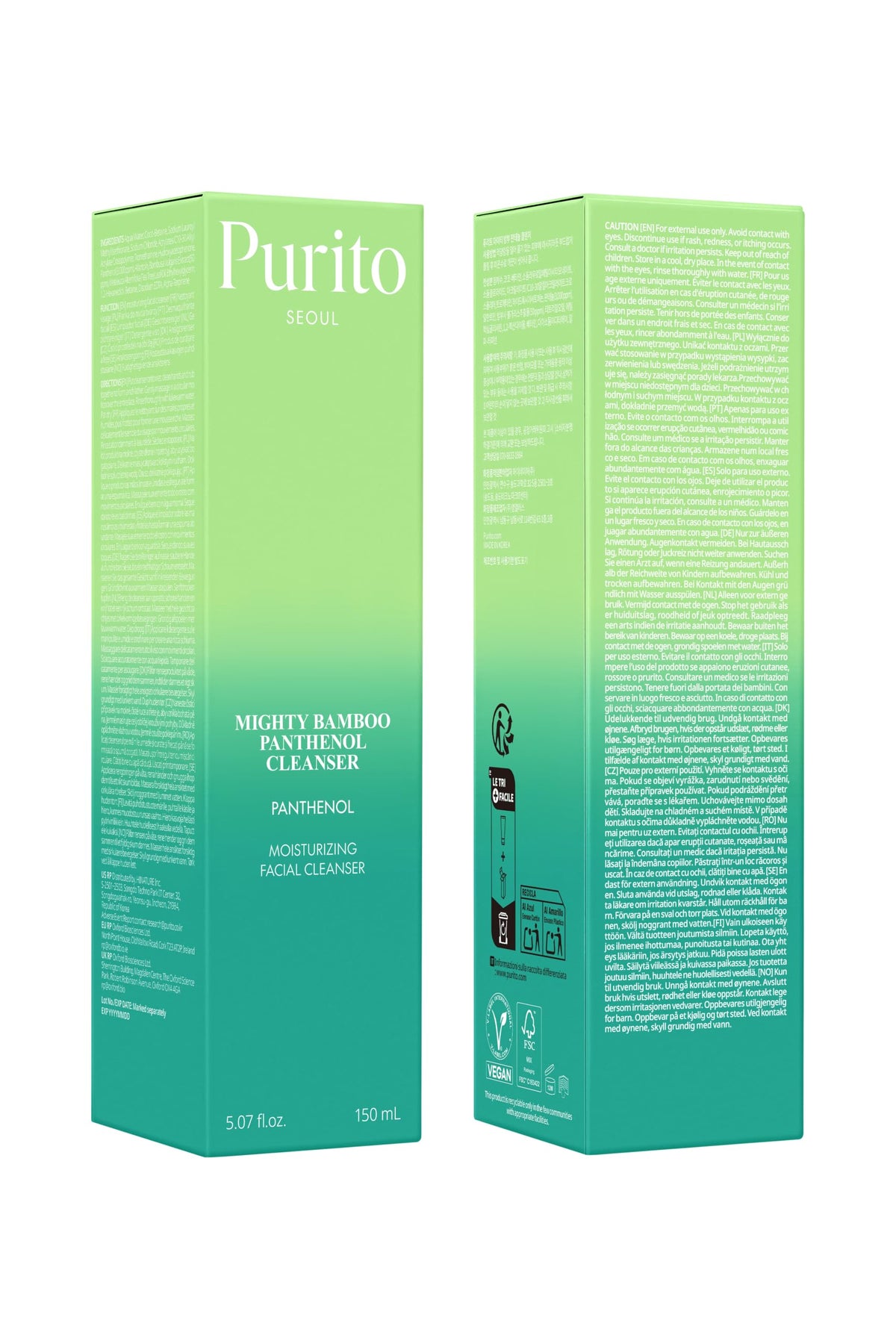 PURITO bottle on bathroom shelf suggesting daily routine benefit