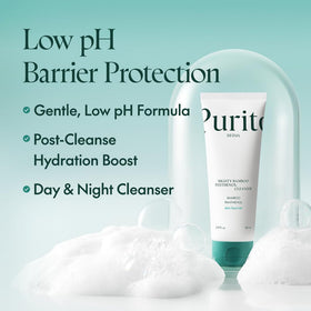 PURITO pump close‑up highlighting easy dispensing and hygienic use