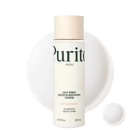 PURITO front bottle view showing clean toner packaging and hydration benefit