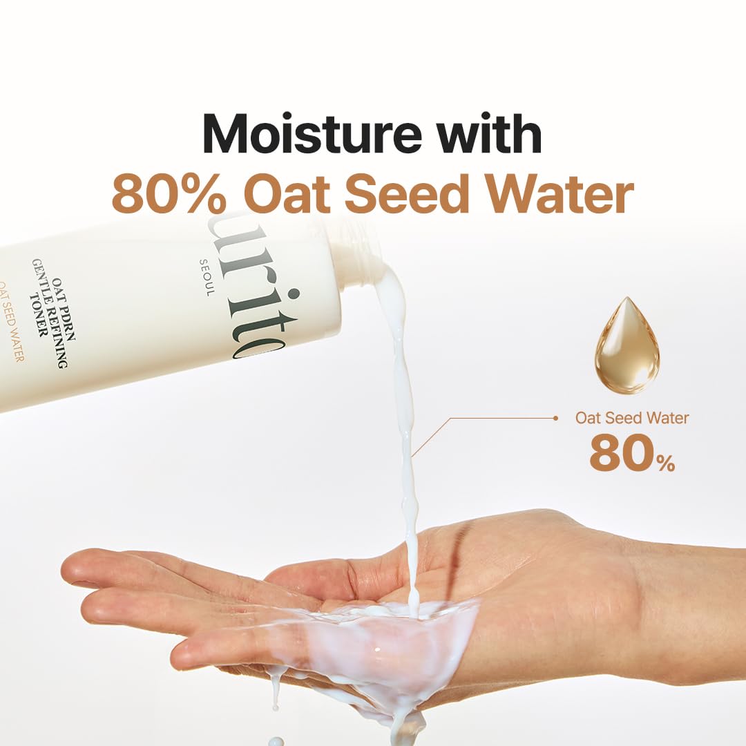 PURITO bottle held in hand to show scale and easy daily-use size