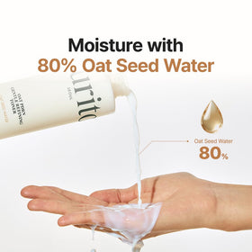 PURITO bottle held in hand to show scale and easy daily-use size