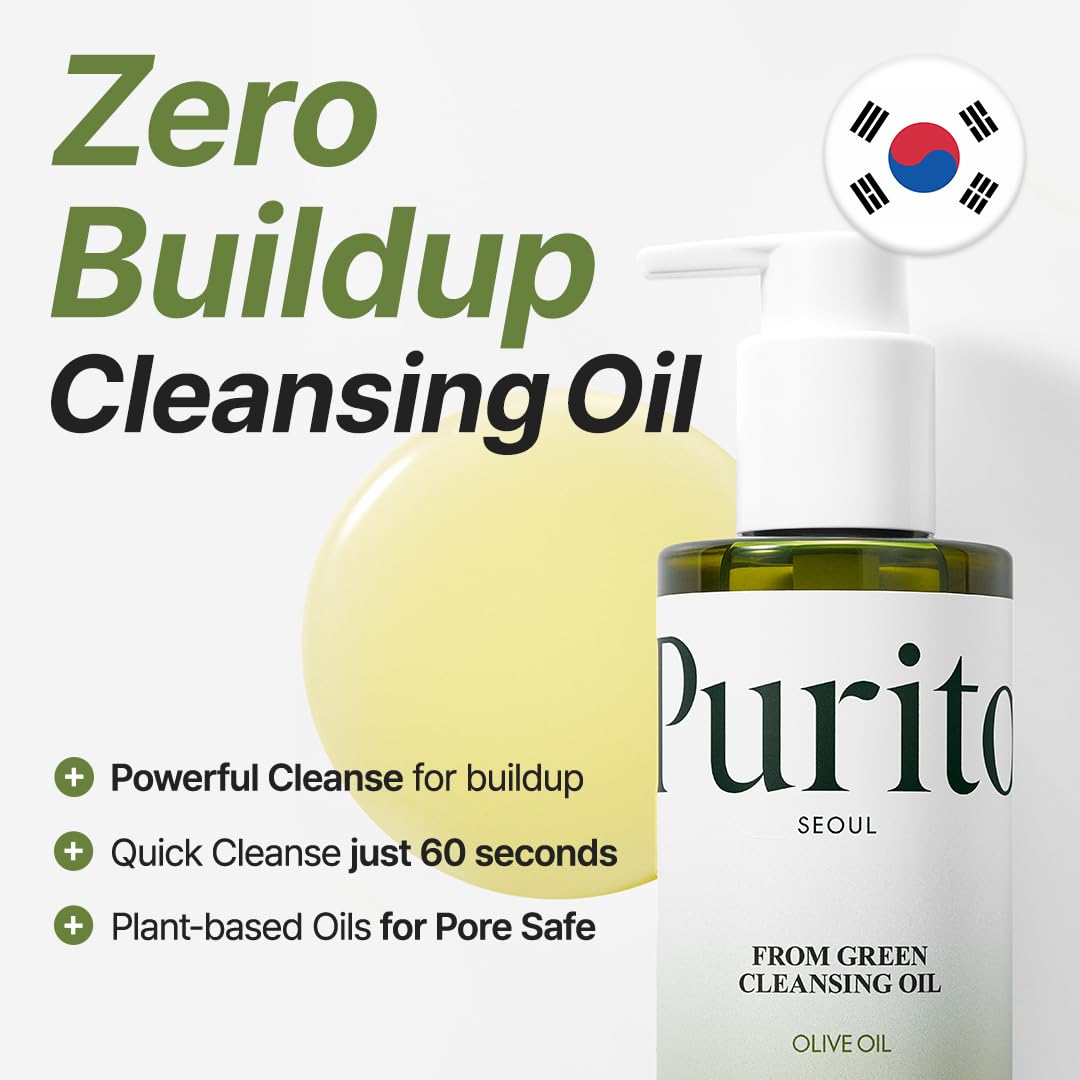 PURITO oil texture on hand demonstrating lightweight absorbent feel that hydrates skin