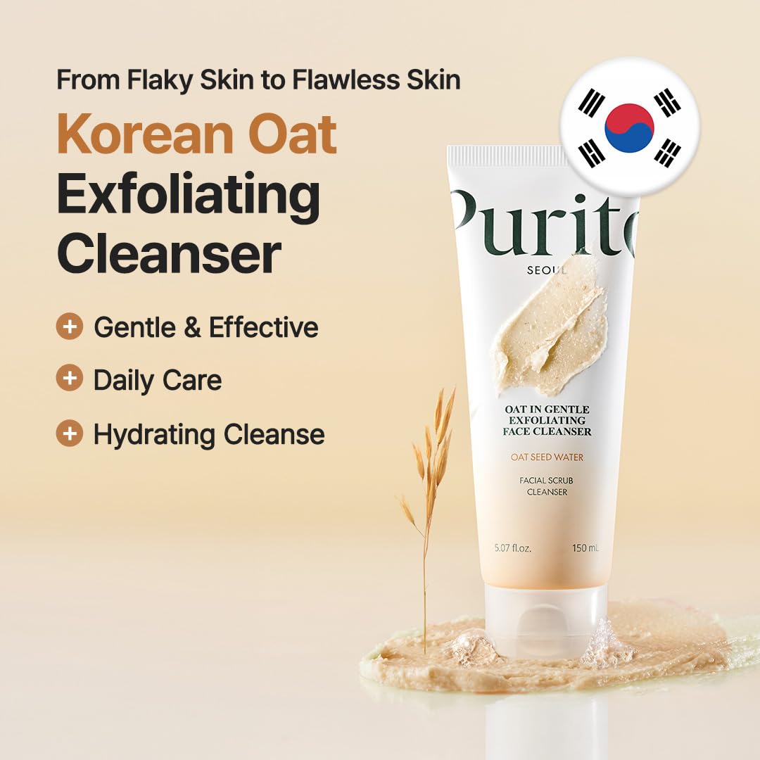PURITO pouring cleanser to show lightweight consistency and easy rinsing