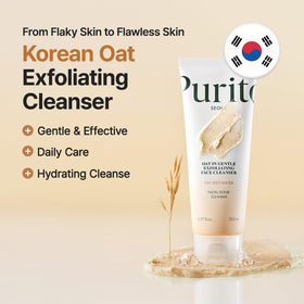 PURITO pouring cleanser to show lightweight consistency and easy rinsing