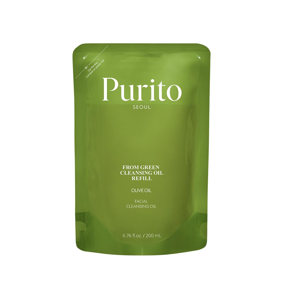 PURITO refill pouch front packaging showing product details and sustainability benefit