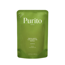 PURITO refill pouch front packaging showing product details and sustainability benefit