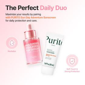 PURITO serum on hand illustrating smooth spread and instant hydration