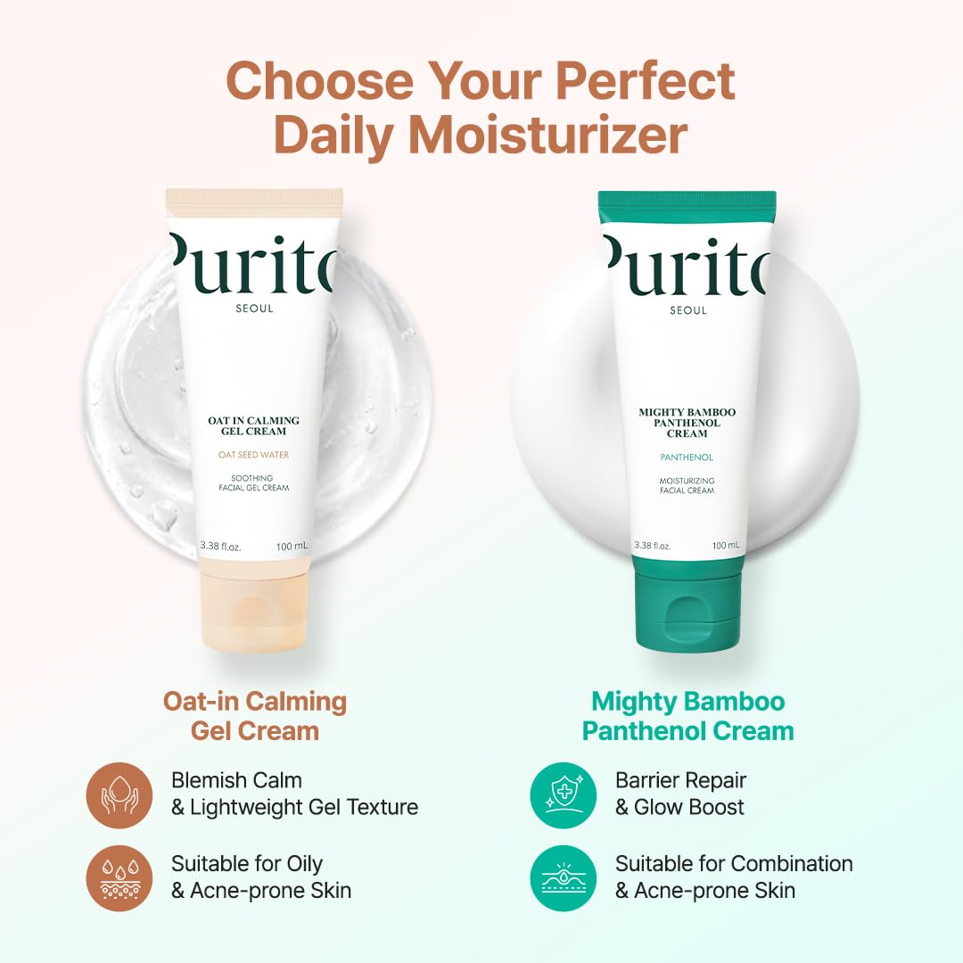 PURITO 100ml jar beside everyday items for scale and travel-friendly benefit