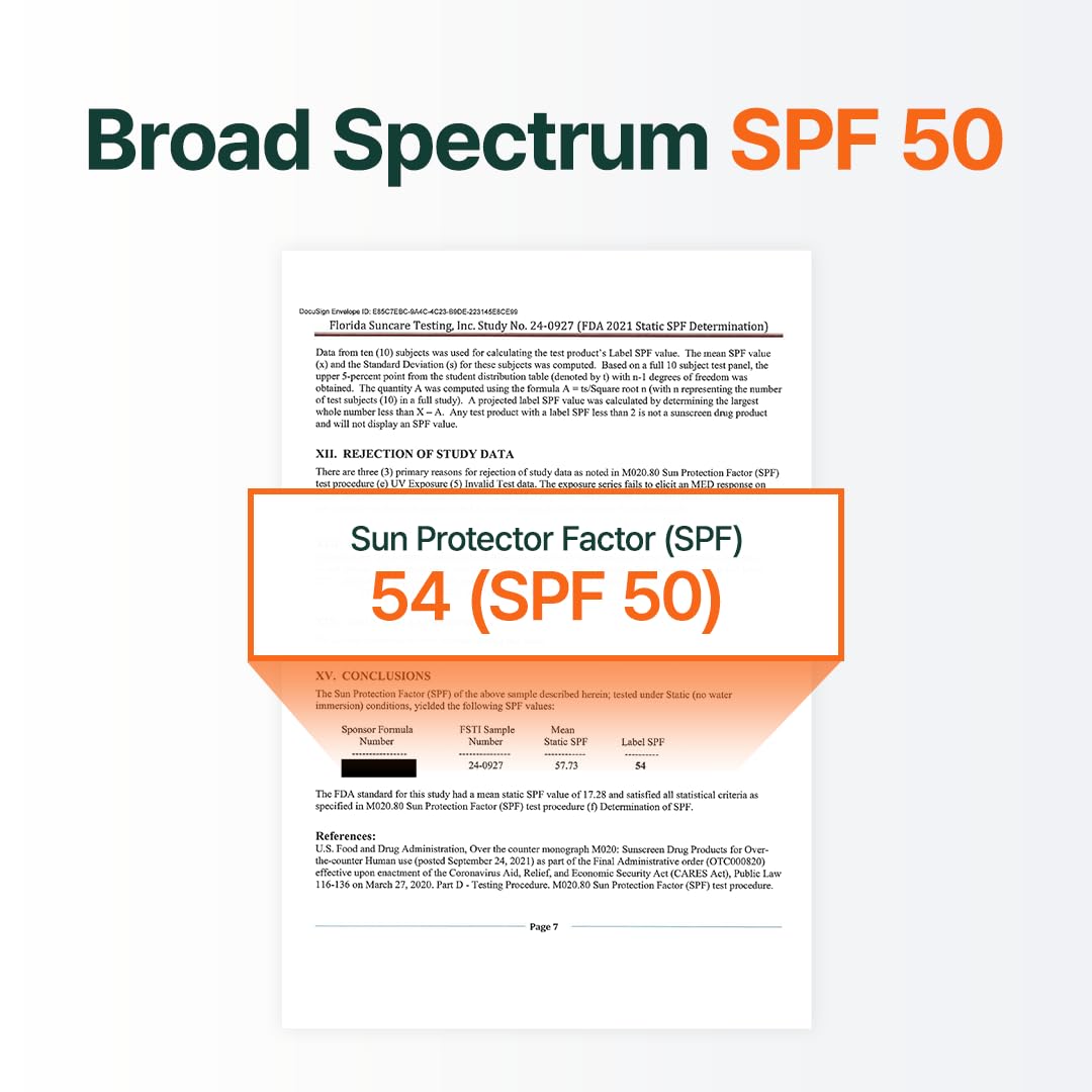 PURITO label detail highlighting broad-spectrum SPF and vegan formulation benefit
