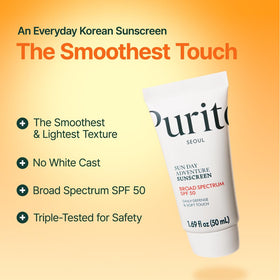 PURITO spread on skin showing quick absorption and matte soft-touch benefit