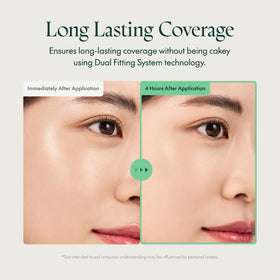 PURITO swatches on forearm comparing coverage and shade, accurate color matching benefit