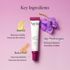 PURITO applying spot cream to cheek demonstrating targeted wrinkle care