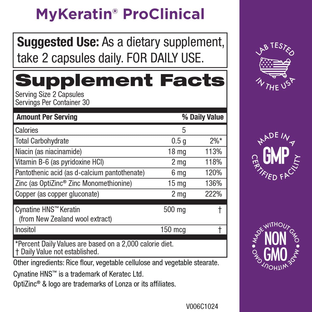 Purity Products MyKeratin capsule close-up highlighting vegan capsule and absorption