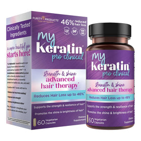 Purity Products MyKeratin front bottle view showing label and benefits