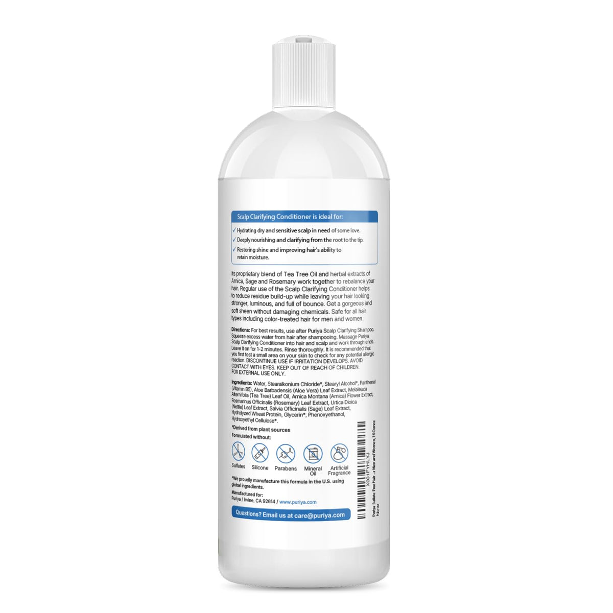 Puriya application scalp massage showing hands applying conditioner to soothe scalp