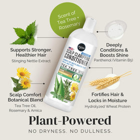 Puriya ingredient label closeup highlighting tea tree and botanical blend benefits