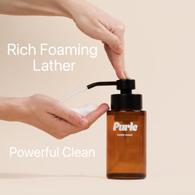 Purle ingredients label close-up showing plant-based, vegan benefits