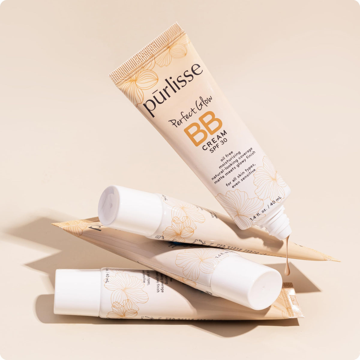 pūrlisse swatch on arm illustrating light medium shade and natural finish