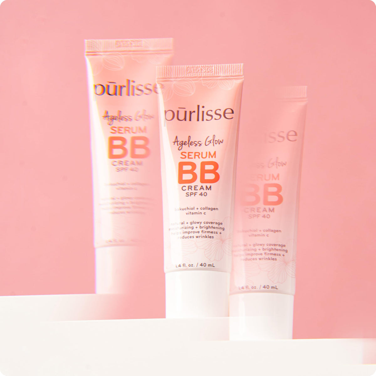 pūrlisse before and after image showing evening of skin tone