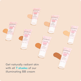 pūrlisse BB cream blending on fingertips showing quick, natural application